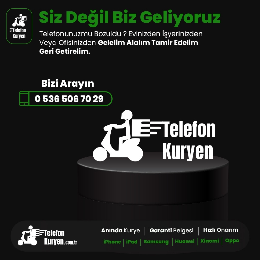 Antalya’nın En Güçlü Teknik Servisi: TelefonKuryen®  Tamir Bizde, Konfor Sizde.  Telefonun mu bozuldu? Ekranı mı kırıldı? Batarya hemen mi bitiyor? Üzülme, çözüm bizde! Antalya’nın neresinde olursan ol, TelefonKuryen® kapına kadar gelir, telefonunu alır, 
